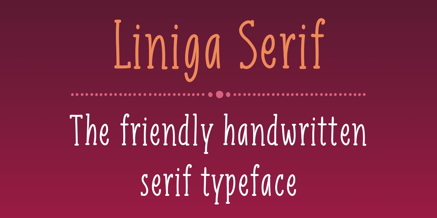 Beispiel einer Liniga Serif-Schriftart